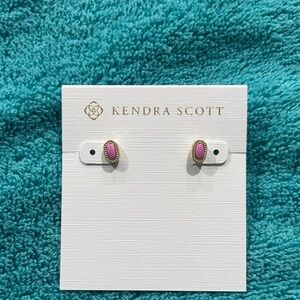 Kendra Scott Pink Oval Stud Earrings